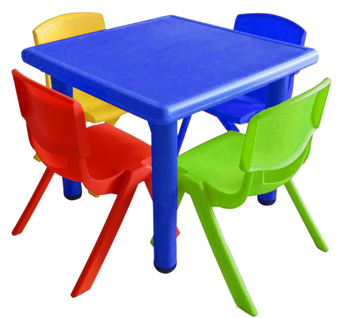 Mesas infantiles de colores 